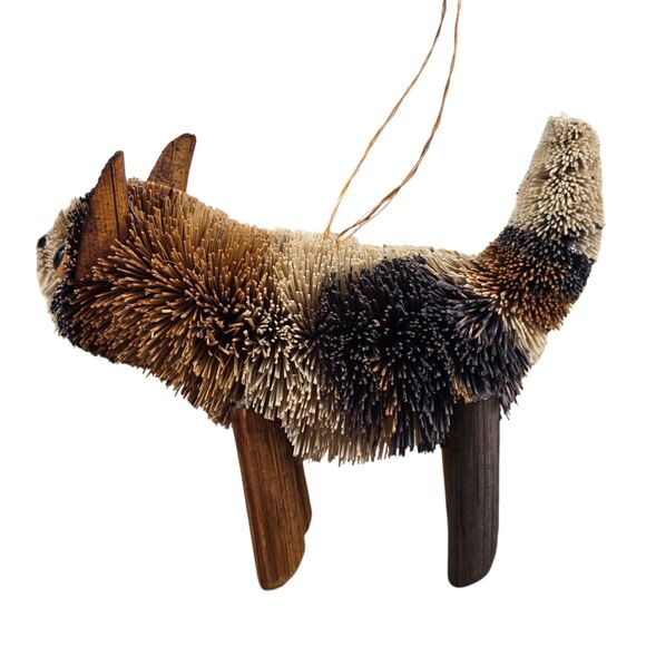 Lot of 3 Bristle Bottle Brush Woodland Animal Ornaments Squirrel Raccoon Fox - Picture 14 of 16